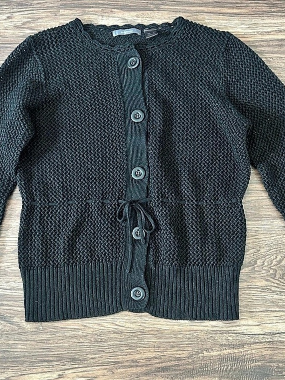 Liz Claiborne Black Button-Front Cardigan Size XL